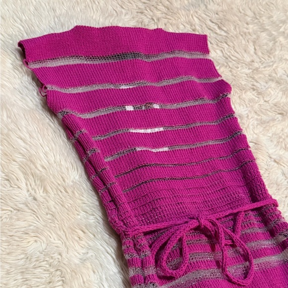 NWT George Trochopoulos Fuschia Fringe Dress - Size Small - Picture 3 of 7